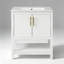 Meuble-lavabo de 30 pouces avec lavabo en céramique et rangement polyvalent - idéal pour les petites salles de bain-476175903