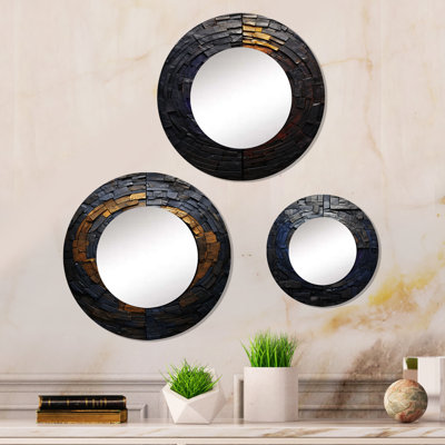 Elisamuel Metal Round Mirror