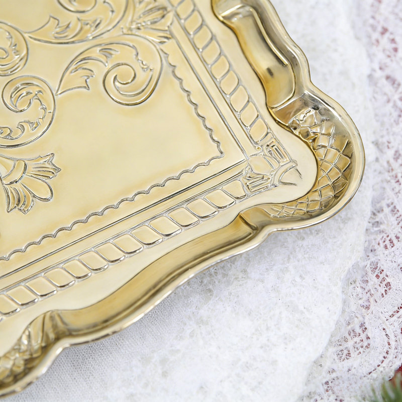 Ensemble de 6 assiettes en plastique, Doré