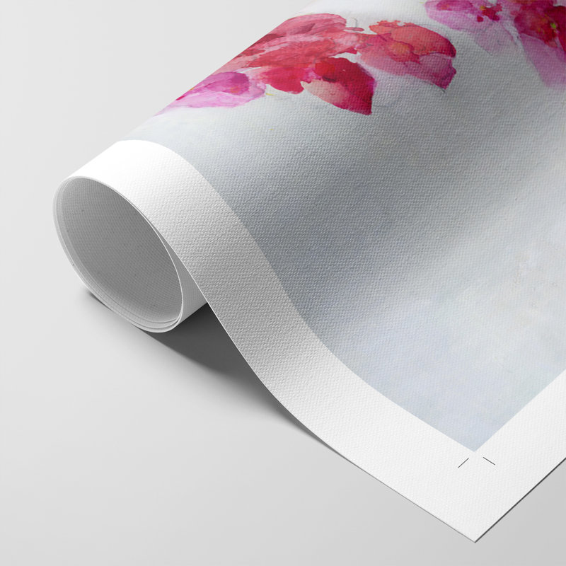 Soft Geranium II - Impression sur toile seulement - SANS CADRE, H 18 po x l 12 po