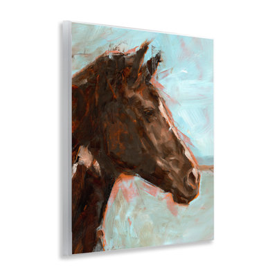 Cheval brun sur plaque murale, par Ethan Harper