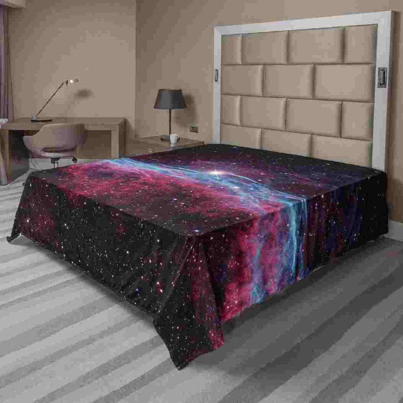 Microfiber No Pattern And Not Solid Color Flat Sheet, King Flat Sheet
