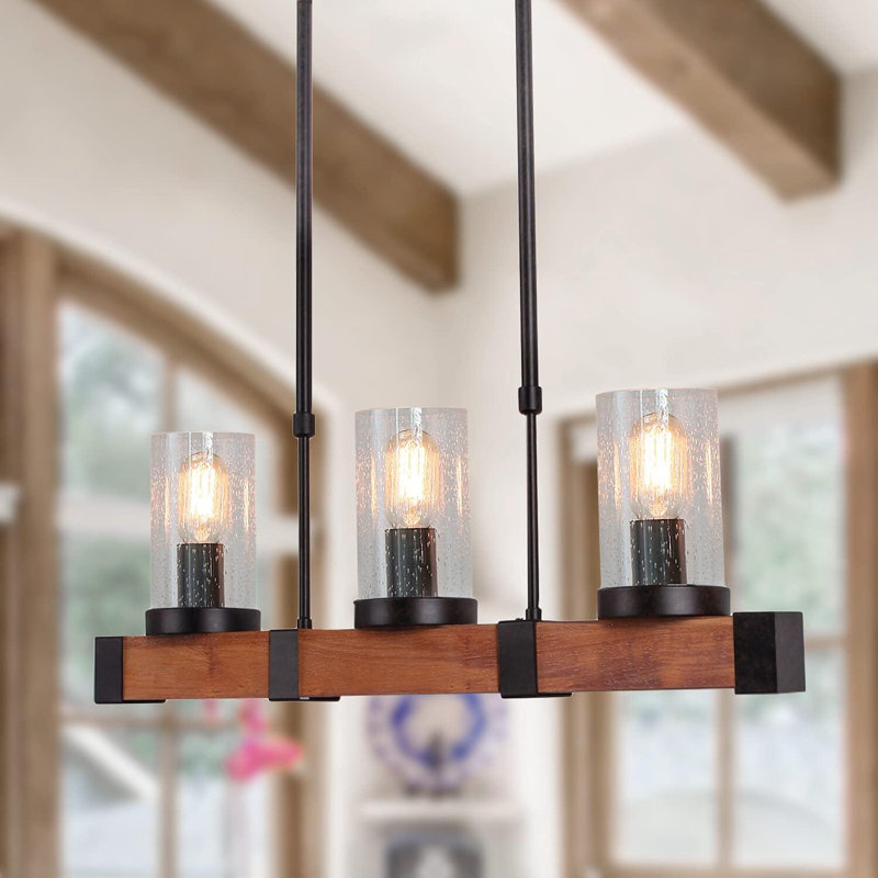 Luminaire suspendu cylindrique pour îlot de cuisine 7 lumières Nastya