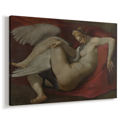 Leda and the Swan (16th-Century Copy after Original)-Michelangelo-Gallery Wrapped Canvas-c. 1530