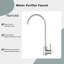 Robinet de purificateur de cuisine, filtre en acier inoxydable, eau potable, nickel brossé