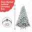 Arbre de Noël enneigé 7 pi avec pommes de pin - Arbre de Noël artificiel en PVC enneigé, 1124 pointes, 45 pommes de pin naturelles, support en métal robuste-2068940264
