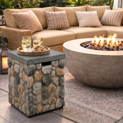 Diamètre du couvercle du réservoir de propane et table d'appoint de 16 pouces