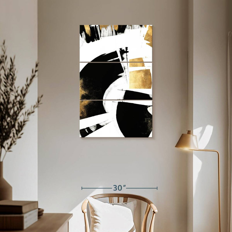 Avery, art déco I abstrait, H 57 po x l 36 po