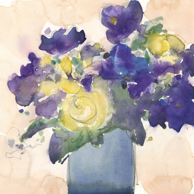 Floral Beauties II by Samuel Dixon - Wrapped Canvas Painting, 30cm H x 30cm W