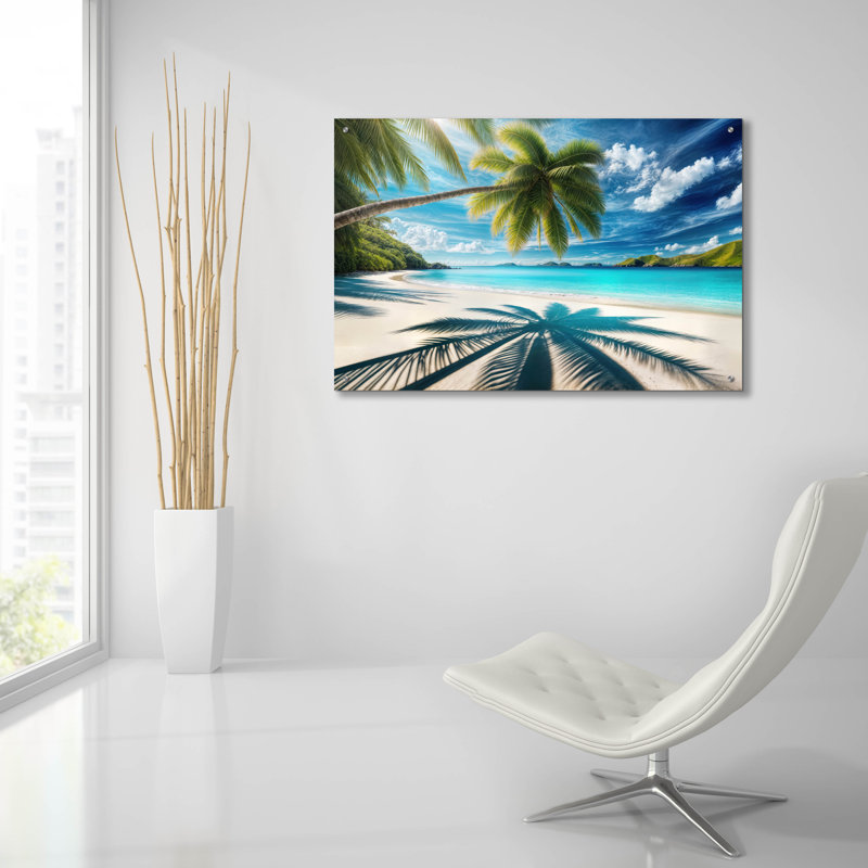  «Paradise Beach 10» par Rey Klimt, art mural en verre acrylique, 36 po x 24 po, H 24 po x l 36 po