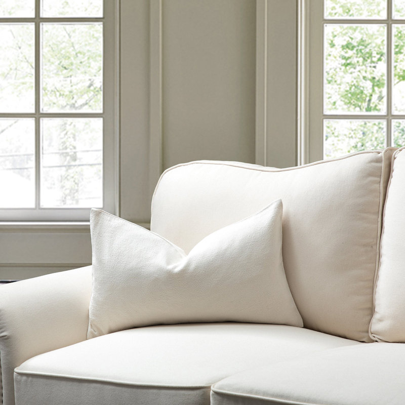 Feather Down Insert Pillow, Ivory, 14"H x 20"W, Rectangular