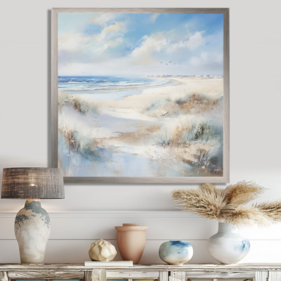 Impression sur toile encadrée, "Coastal Ocean Charm In Winter I"