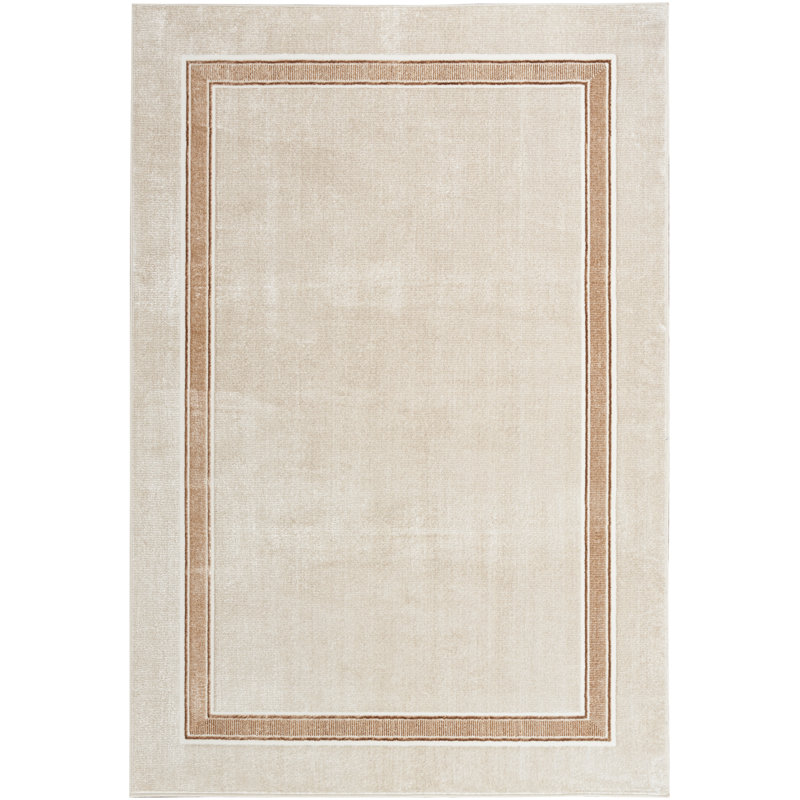 Tapis crème Glitz, Rectangle 5 pi 3 po x 7 pi 3 po