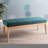 Teal Upholstered With A Robust Birch Wood Leg Frame For Lasting Durability Modern Style Structure And Blend Covering