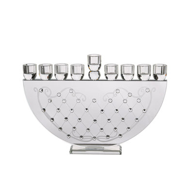Menora exquise en cristal