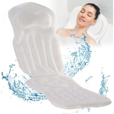 Full Body Bath Pillow for Bathtub, Thick Bathtub Cushion for Soaking Tub , Bathtub Accessories Bathtub Pillow Luxury Bathtub Pillows for Head,Neck & Back