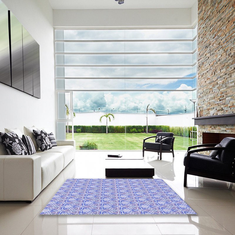 Tapis 100% à motif lavable à la machine 2989, Rectangle 5 pi x 7 pi