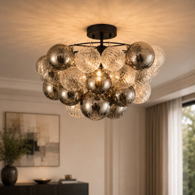 Glass Semi Flush Mount