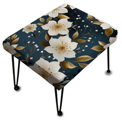 Minimalist Poppy Wonders - Repose-pieds rectangulaire floral