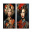 «Vintage Floral Woman Portrait I», ensemble de 2 reproductions d'art mural Pop Art-379533080-379533087