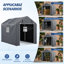 Outdoor Storage Shed 187×100×160cm – Roll-Up Door, 2 Mesh Windows, Steel Frame