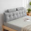 Cotton Grey Rectangular Backrest Back Cushion-2107407635