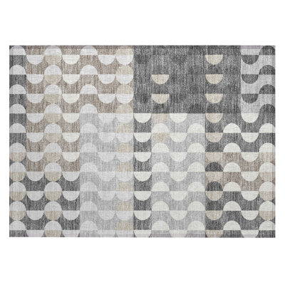 Machine Washable Indoor/Outdoor Chantille ACN2816 Geometric Rug