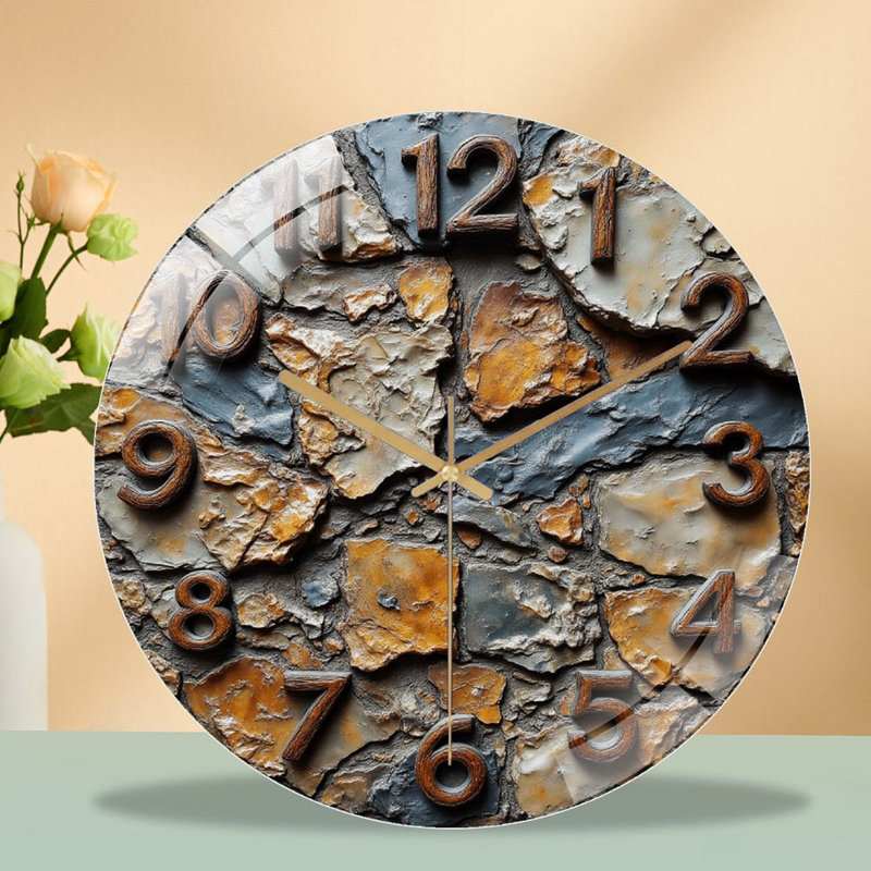 Horloge murale en pierre 12 po