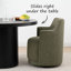 Fauteuil pivotant rembourré entièrement assemblé en tissu-1994200540