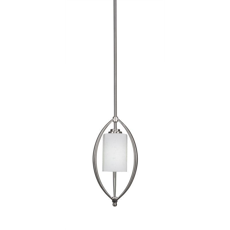Luminaire suspendu géométrique 1 lumières simple Albreda, Mousseline blanche, Granite noir