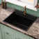 Deervalley 25"×22" Rectangular Drop in Quartz Composite Single Bowl Kitchen Sink with Accessories