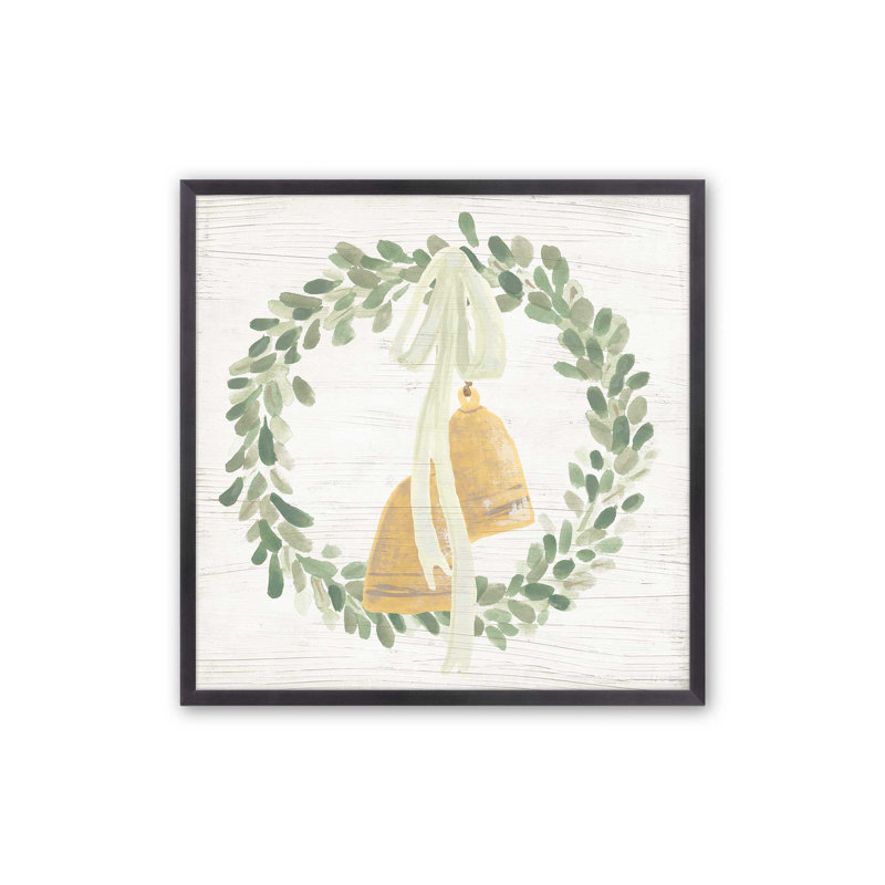 Couronne des Fêtes, reproduction de couronne II, H 13,75 po x l 13,75 po, Weathered Zinc Single Picture Framed, Solid Wood