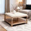 Grandes tables basses carrées de 33 pouces avec repose-pieds