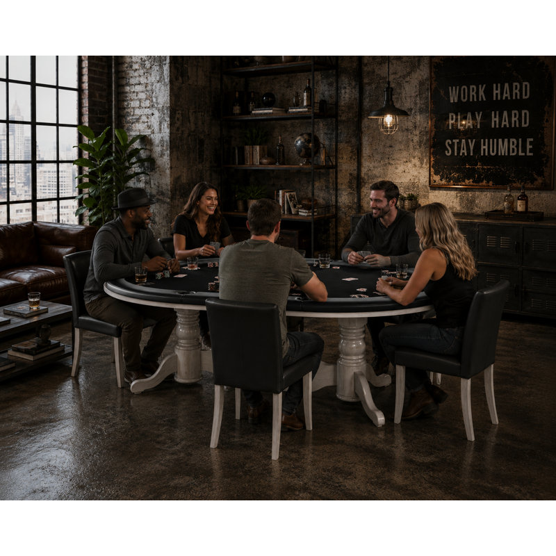 Table de jeu 80 po, Blanc