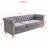 Gevon Velvet Roll Arm Sofa, Chesterfield Sofa for Living Room Upholstered with Smooth,Breathable Fabric-1893362013