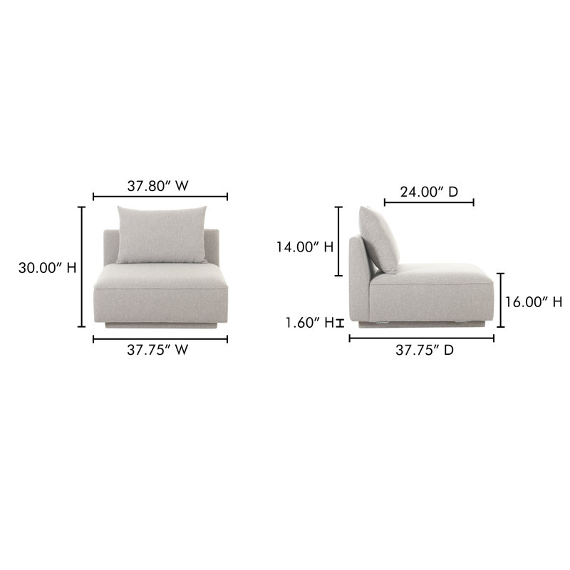 ROSELLO SLIPPER CHAIR, Novax White Boucle, 30" H x 37.75" W x 37.75" D, No