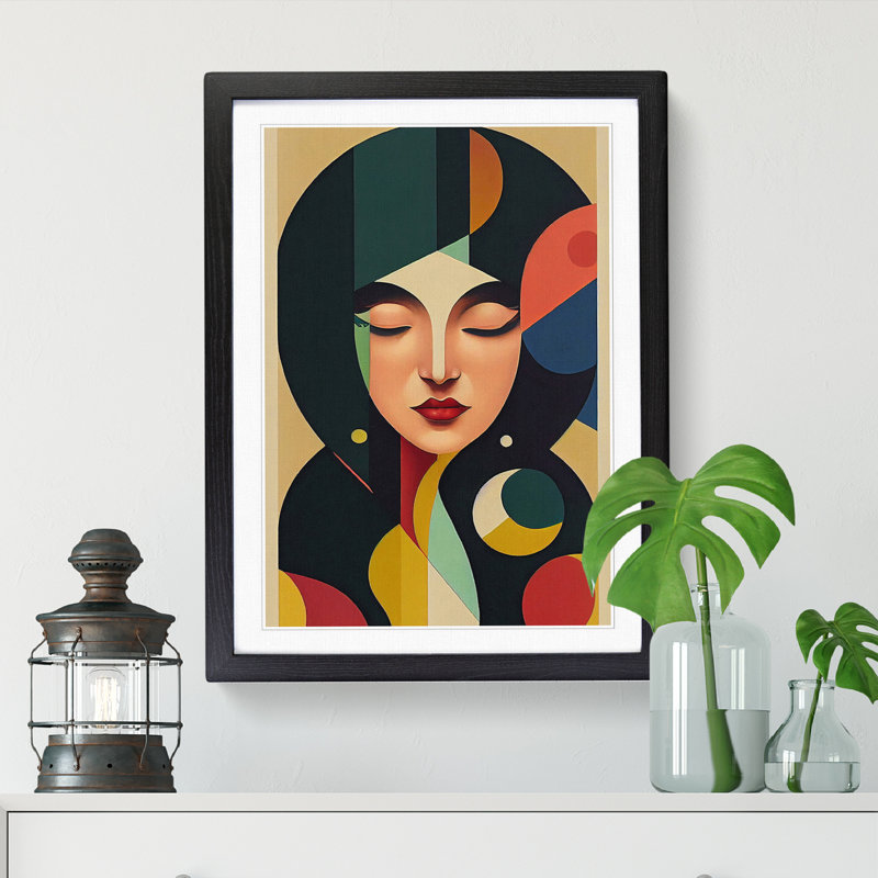 Woman Surrealism - Wall Art, 64cm H x 46cm W x 2cm D, Walnut