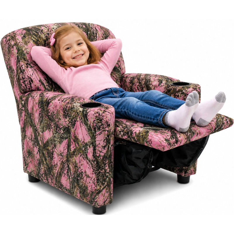 Kids Recliner Chair - TrueTimber Pink Camo, Pink Camo - True Timber