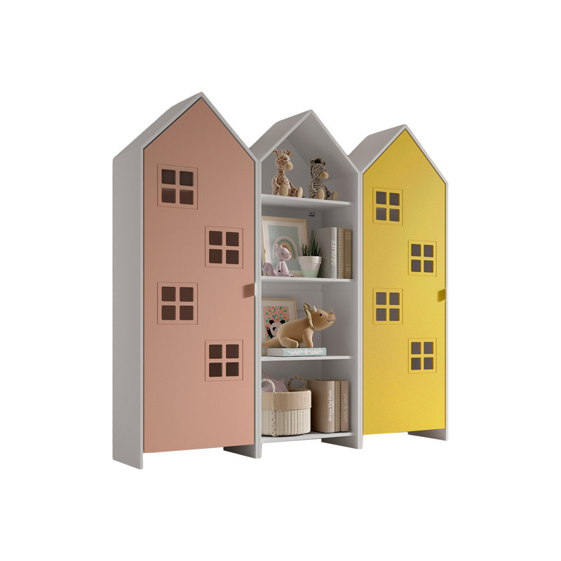 Casami Bruges 2 Door Manufactured Wood Wardrobe, Pink/Yellow