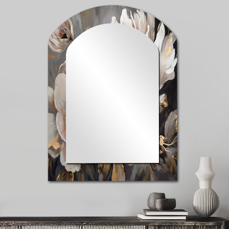 Pivoine blanche grise Blooms In Motion IV, 34 po x 25 po