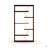 Wood Frame Etagere Open Back 6 Shelves Bookcase Industrial Bookshelf-673783390