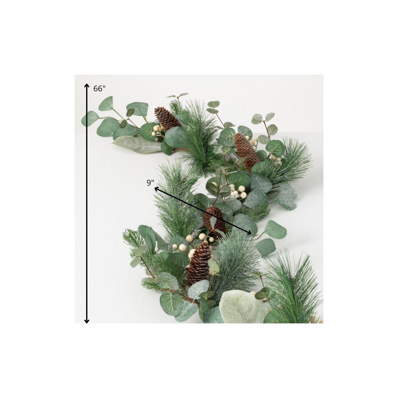 72" Artificial Frosted Pine Garland