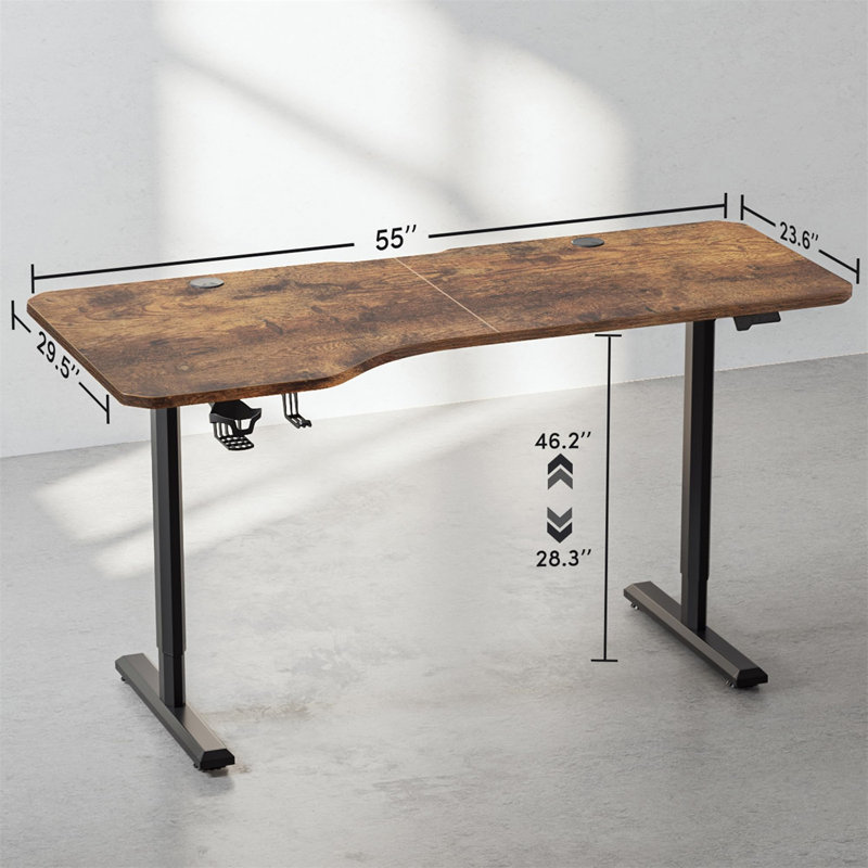 Rectangle l 62,99 po Masudur, Noir, Brun rustique