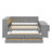 Full-Size Daybed With Drawers, Trundle Bed, Charging Spot, LED Lights, Workstation, And Storage Unit-1299791681