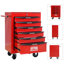 Boîte à outils roulante en métal avec 6 tiroirs, armoire à outils 6 tiroirs 20 pouces rouge