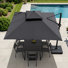 130'' X 105'' Aluminum Rectangular Cantilever Umbrella With Weight Base