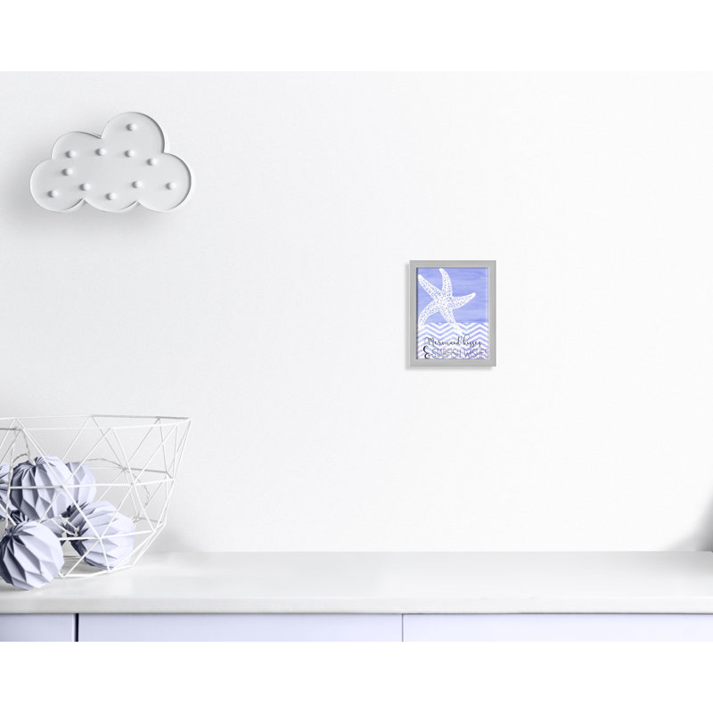 Adhésif décoratif «Mermaid Kisses», H 10 po x l 8 po x P 1,18 po, Encadré de boîte argent