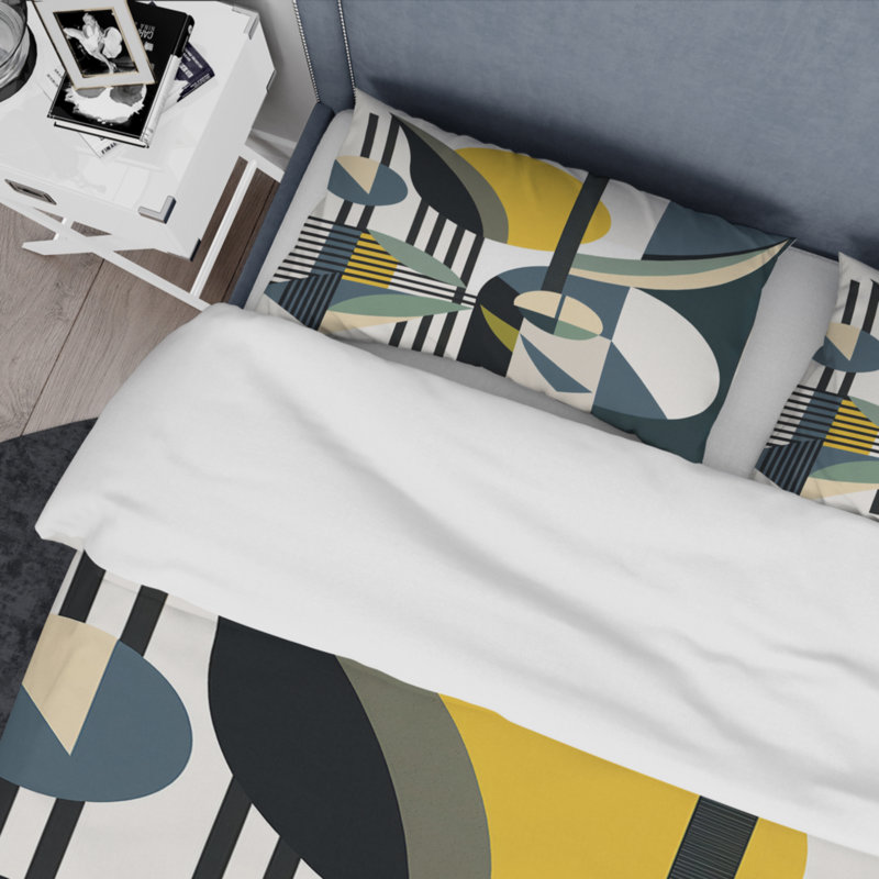 Ensemble de housse de couette rétro en microfibre / polyester, Housse de couette pour très grand lit et 2 très
