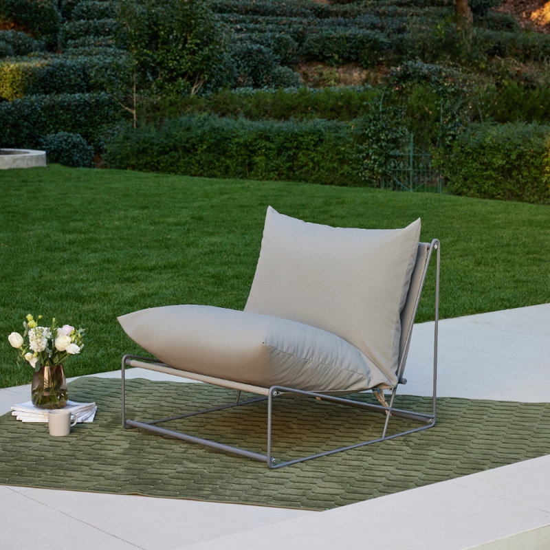 Dalvey Outdoor Armless Lounge Chair, Grey