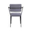 Ensemble de 2 chaises de salle à manger en tissu gris et gris anthracite Cargo